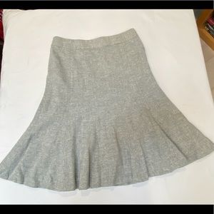 Arden B light gray shimmering skirt with flare hemline